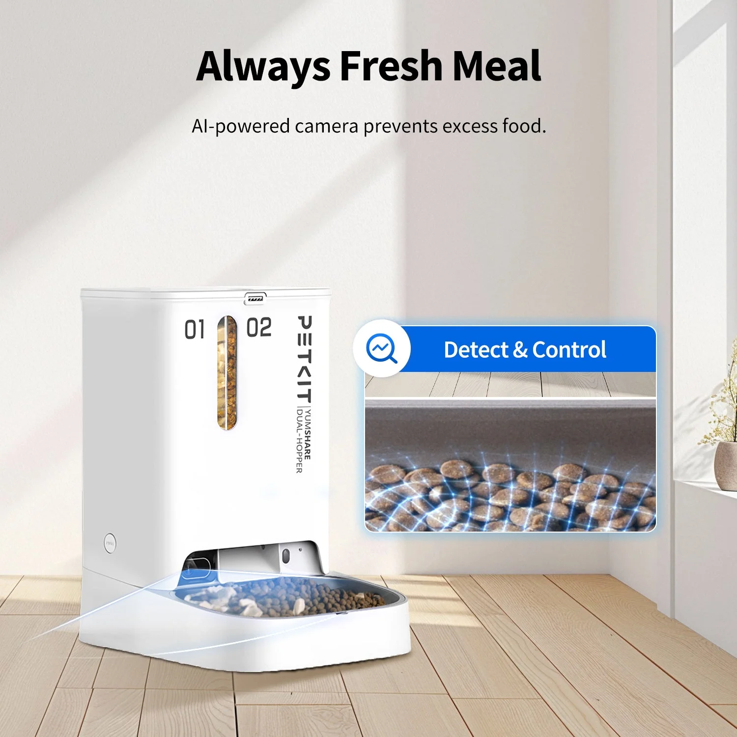 YumShare Dual-hopper Automatic Feeder with Camera -EU plug - Image 4