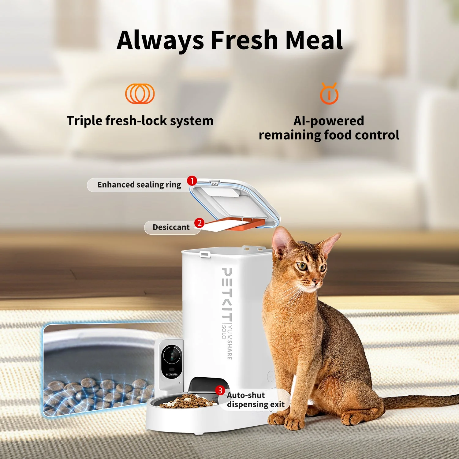YumShare Solo Automatic Feeder with Camera -EU plug - Image 4